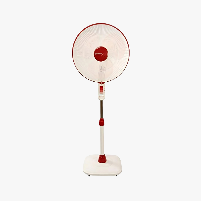 Orient Electric Stand Fan - 400mm Model Stand-32 (Cream, Red & White)