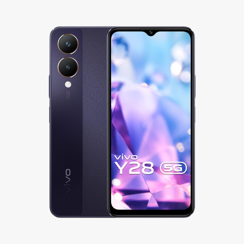 Vivo Y28 5G (4GB RAM, 128GB Storage) – Crystal Purple