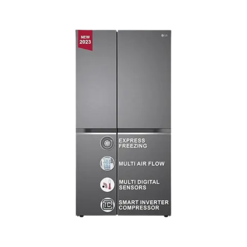 LG 655L Frost-Free Inverter Side-by-Side Refrigerator – Matte Black (Model: GL-B257HMCY.DMCZEBN)