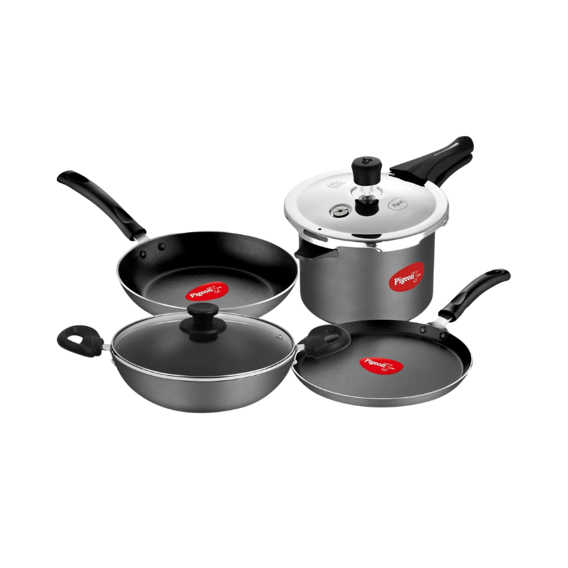 Pigeon Vibrant 5-in-1 Induction Bottom Cookware Combo – Model 15046