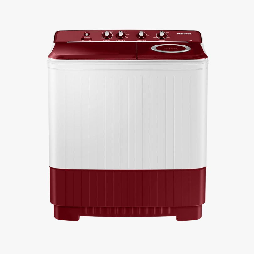 Samsung 11.5 Kg Semi-Automatic Top Load Washing Machine – Model WT11A4600RR/TL (Red & White)