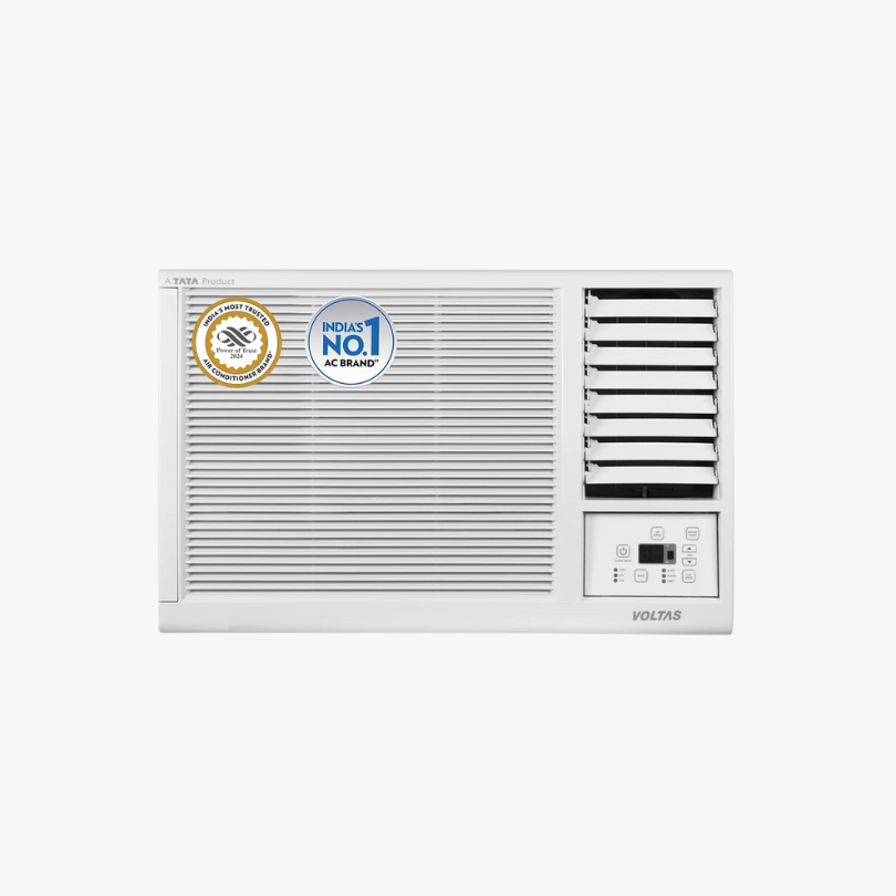 Voltas 1 Ton 3 Star Fixed Speed Window AC (Model: 123 Vectra Platina, Copper Condenser, Turbo Mode, 2023 Model, White)
