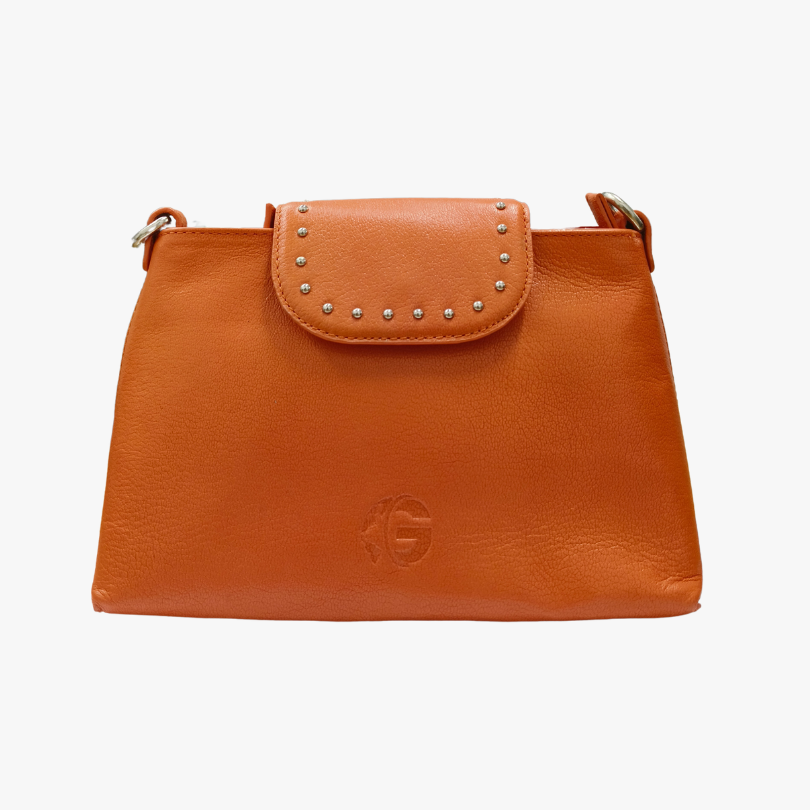 Lavendar Orange Hand Bag